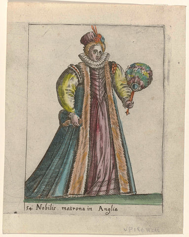 Nobilis matrona in Anglia, anonymous, 1592 - 1594 Canvas Print