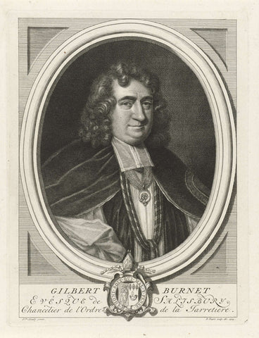 Portrait of Gilbert Burnet, Bernard Picart, 1724 Canvas Print