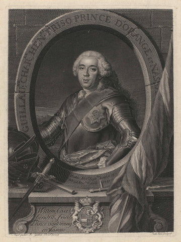 Portrait of William IV, Prince of Orange-Nassau, Jean Joseph Baléchou, 1751-1764 Canvas Print