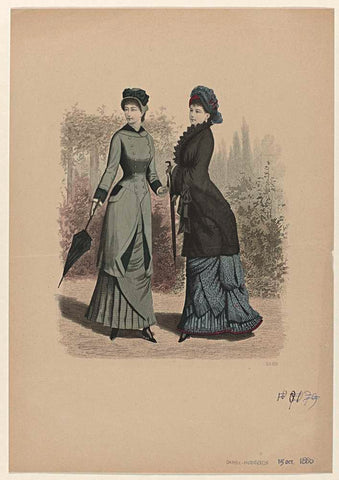 Women's fashion guide, October 15, 1880, No. 619, anonymous, 1880 Canvas Print