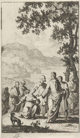 Christ and the Canaanite Woman, anonymous, 1681 - 1762 Canvas Print