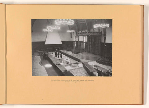 The final touches are made to the round table, at which such important decisions were taken, Government Information Service, 1949 Canvas Print