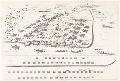 Battle of Hickelsmey (near Kempen), 1642, Stefano della Bella, 1647 - 1649 Canvas Print