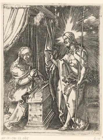 Christ appears to Mary, Marcantonio Raimondi, 1510 - 1515 Canvas Print