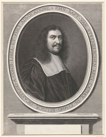 Portrait of Jean Baptiste van Steenberghen, Robert Nanteuil, 1668 Canvas Print