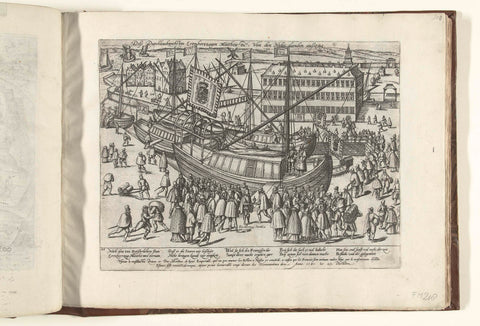 Archduke Matthias leaves the Netherlands, 1581, Frans Hogenberg, 1581 - 1583 Canvas Print