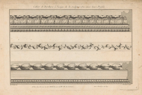 Three tables, Berthault, French crown, 1784 - 1785 Canvas Print