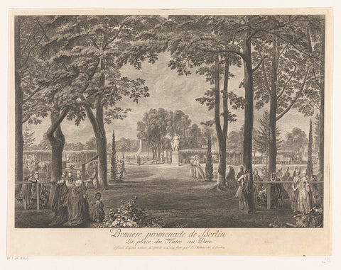 Tent camp in the Tiergarten in Berlin, Daniel Nikolaus Chodowiecki, 1772 Canvas Print