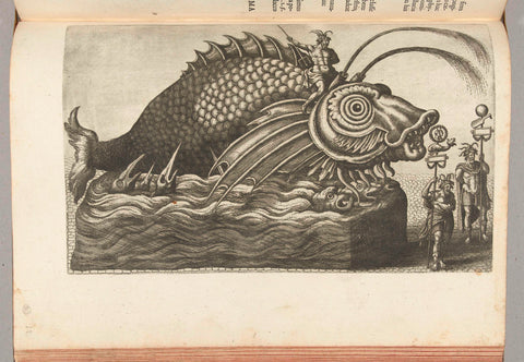 Float with sea monster, 1594, Pieter van der Borcht (I), 1594 - 1595 Canvas Print