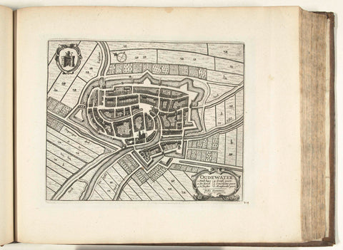 Map of Oudewater, 1726, anonymous, 1726 Canvas Print