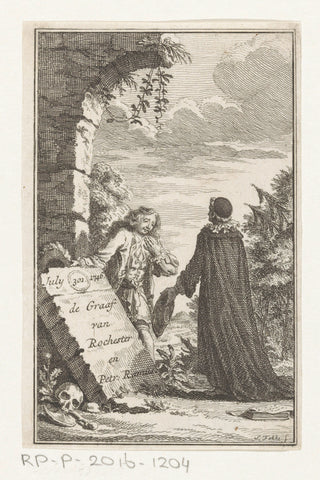 Interview between John Wilmot and Petrus Ramus, Simon Fokke, 1746 Canvas Print