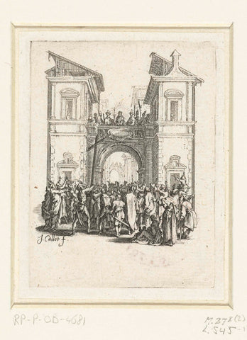 Christ shown to the people (Ecce homo), Jacques Callot, 1624 - 1625 Canvas Print