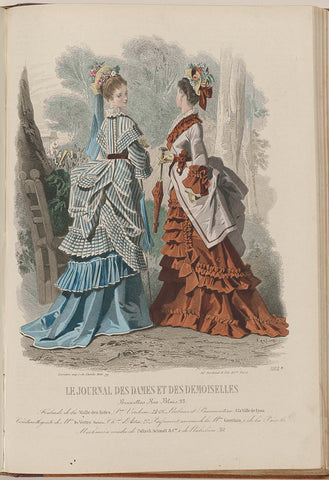 Journal des Dames et des Demoiselles, 15 Novembre 1872, No. 1102B, Emile Préval, 1872 Canvas Print