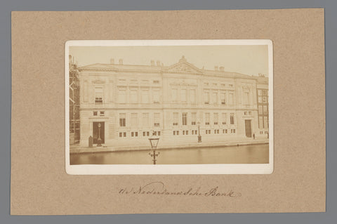 Façade of Oude Turfmarkt 127 in Amsterdam, former De Nederlandsche Bank, anonymous, 1870 - 1890 Canvas Print