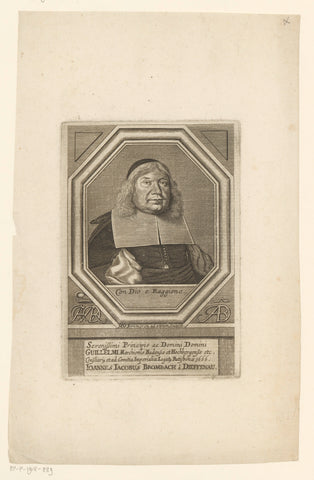 Portret van Johann Jacob Brombach von Dieffenau, Matthias van Sommer, 1666 Canvas Print