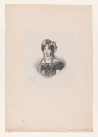 Portrait of Marg. Gerard. Caan van Hoekenburg-Van Hoogstraten, Johan Hendrik Hoffmeister, c. 1851 - c. 1883 Canvas Print