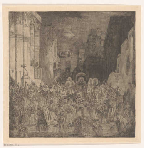 Queen of Seba in Jerusalem, Marius Bauer, 1893 Canvas Print