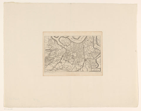 Map of the Four Crafts, anonymous, c. 1660 - 1696 Canvas Print