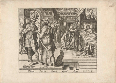 Jonadab Advises Amnon, Philip Galle, 1559 Canvas Print