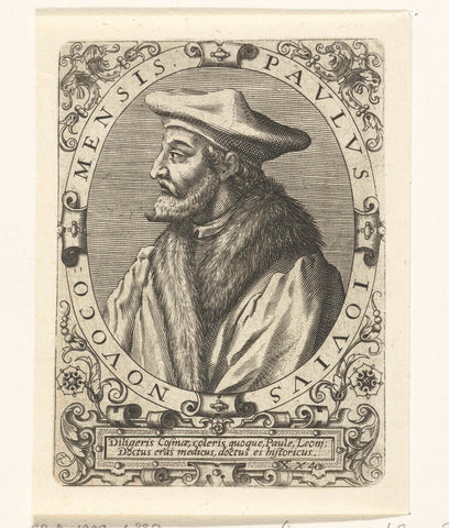 Portrait of Paolo Giovio, Theodor de Bry, 1669 Canvas Print