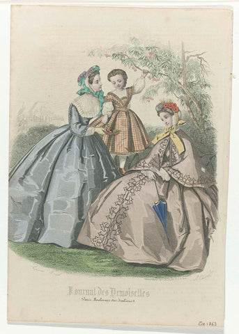 Journal des Demoiselles, ca. 1863 : Paris Boulevard (...), Carrache, c. 1863 Canvas Print