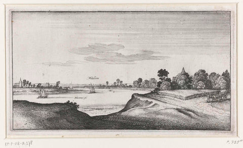 Landscape with view of Mülheim, Wenceslaus Hollar, 1643 - 1644 Canvas Print