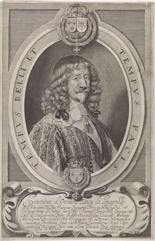 Portret van Henri II d'Orléans, hertog van Longueville, Paulus Pontius, 1697 Canvas Print