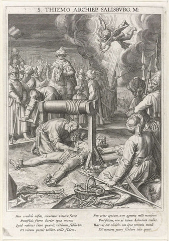 Marteldood van Theodomarus van Salzburg, Raphaël Sadeler (I), 1615 Canvas Print