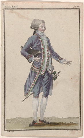 Cabinet des Modes ou les Modes Nouvelles, 2nd Cahier, 1 December 1785, Pl. II, A.B. Duhamel, 1785 Canvas Print