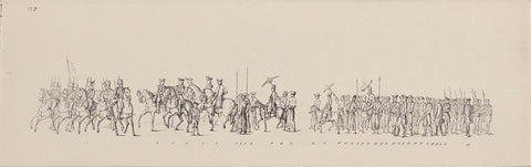 Historical costumed procession in Amsterdam at the 25th anniversary of the reign of King William III in 1874 (plate 7), anonymous, 1874 Canvas Print