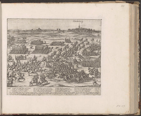 Battle of Hardenberg, 1580, Frans Hogenberg, 1581 - c. 1585 Canvas Print