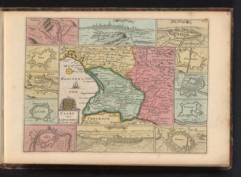 Map of Languedoc, anonymous, 1735 Canvas Print