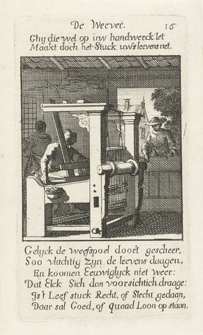 Weaver, Caspar Luyken, 1694 Canvas Print