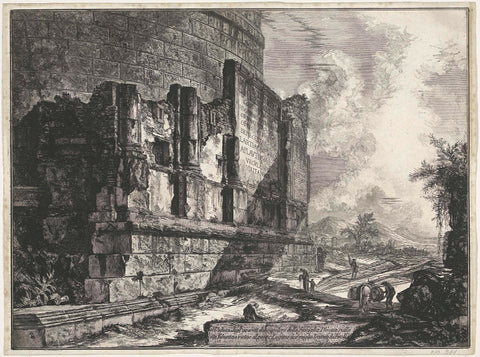 Tomb of Plautius Lucanus, Giovanni Battista Piranesi, 1748 - 1778 Canvas Print