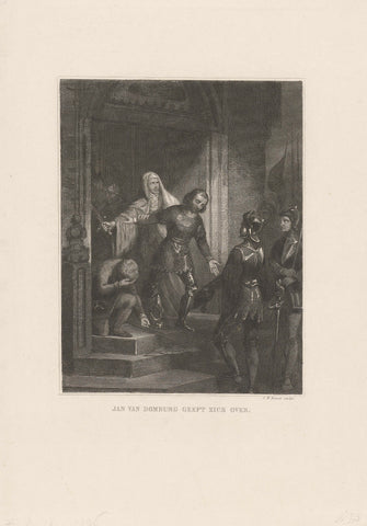 John of Domburg surrenders to Philip I of Burgundy, Johann Wilhelm Kaiser (I), 1840-1884 Canvas Print