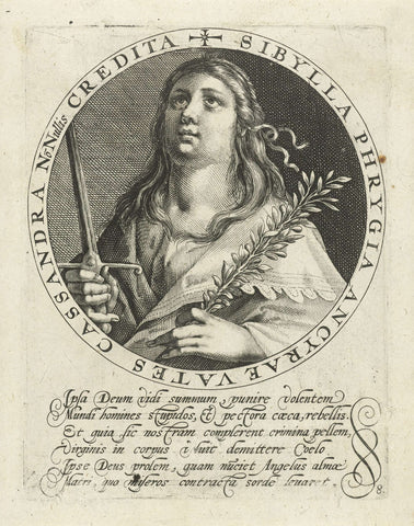 Phrygische Sibille, Crispijn van de Passe (I), 1601 Canvas Print