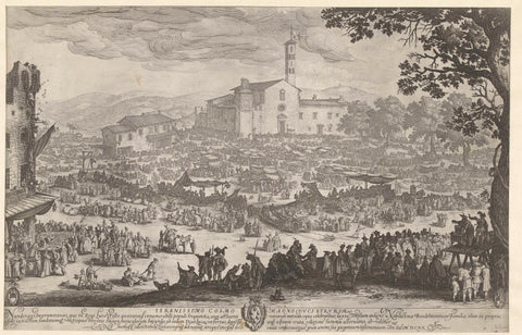 Annual market at Impruneta near Florence, Jacques Callot, 1620 Canvas Print