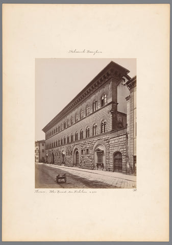 Façade of the Palazzo Medici-Riccardi in Florence, anonymous, c. 1875 - c. 1900 Canvas Print