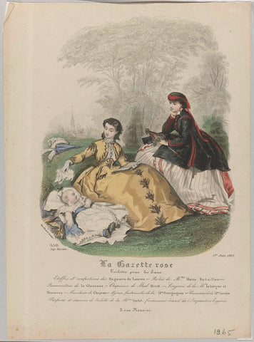 La Gazette Rose, 1 June 1865, No. 650 : Etoffes et confections (...), anonymous, 1865 Canvas Print