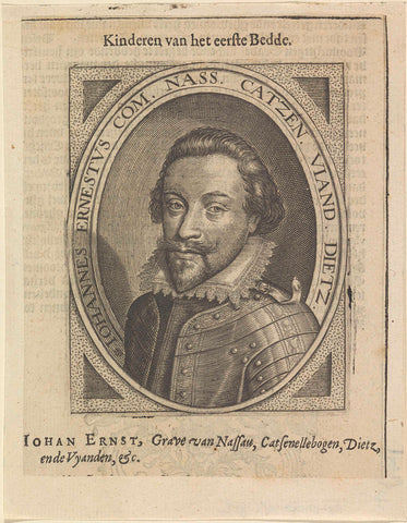 Portrait of John Ernst I, Count of Nassau-Siegen, anonymous, 1600- 1699 Canvas Print