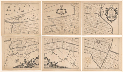 Map of the Zijpe- en Hazepolder, consisting of six volumes, Reinier van Persijn, 1665 - 1760 Canvas Print