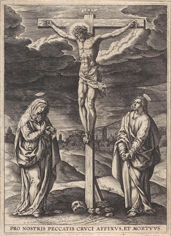 Crucifixion, anonymous, 1560 - 1600 Canvas Print