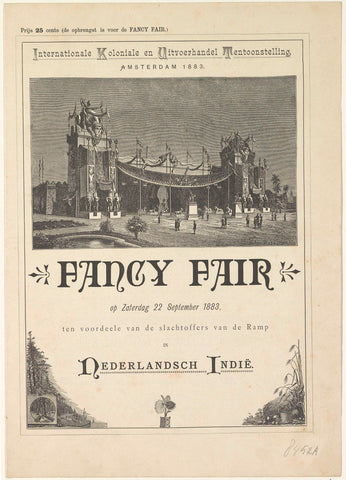 Internationale Koloniale en Uitvoerhandel Tentoonstelling, Amsterdam 1883 / Fancy Fair on Saturday 22 September 1883, for the benefit of the victims of the Disaster in the Dutch East Indies, Victor Rose, 1883 Canvas Print