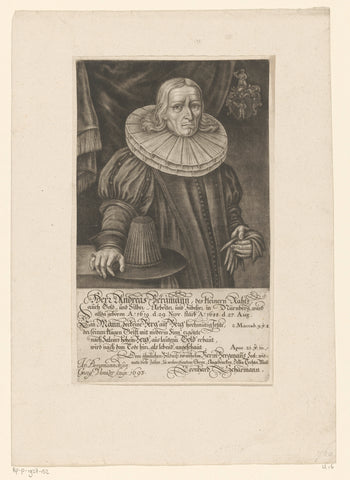 Portrait of Andreas Bergmann, Georg Fennitzer, 1693 Canvas Print