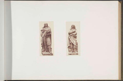 Plaster models for sculptures on the Palais du Louvre: left 