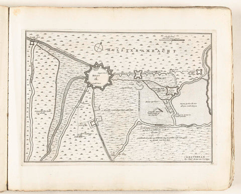 Map of Hulst, ca. 1702, anonymous, 1702 - 1703 Canvas Print