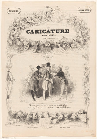 M. Gogo, Robert-Macaire en Bertrand, Honoré Daumier, 1838 Canvas Print