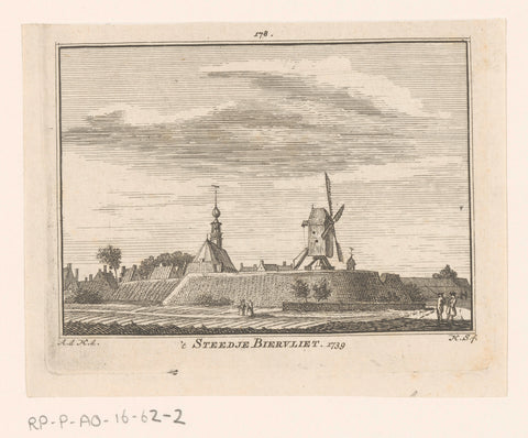 View of Biervliet, Hendrik Spilman, 1746 - 1792 Canvas Print