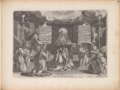 Hymn of Mary (Magnificat), Johann Sadeler (I), 1643 Canvas Print