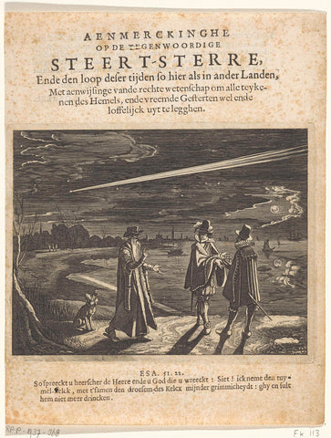 The appearance of a comet in November 1618, François Schillemans (rejected attribution), 1618 - 1619 Canvas Print